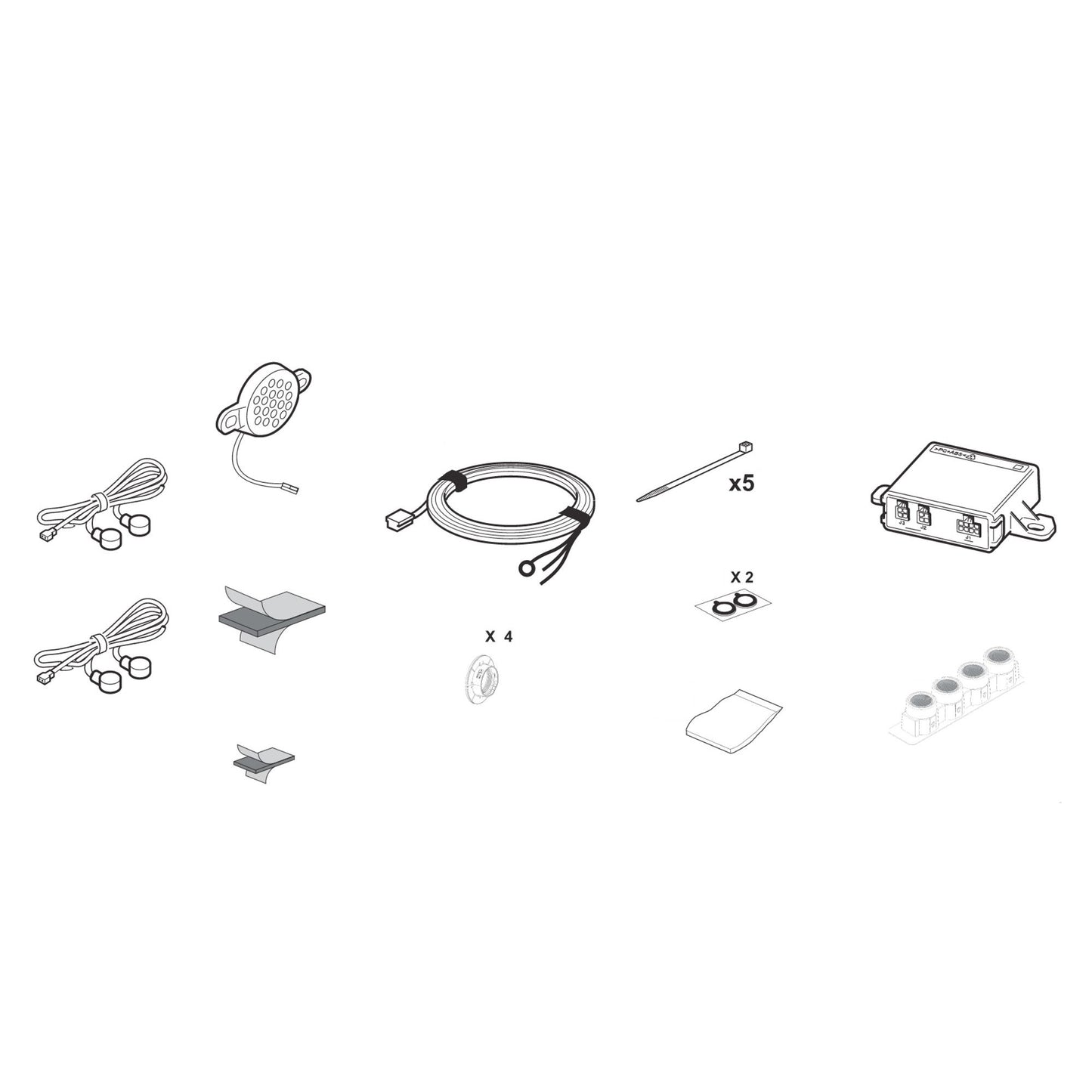 Cobra ParkMaster Kit R394 inklusive Steuergerät und 4 Sensoren