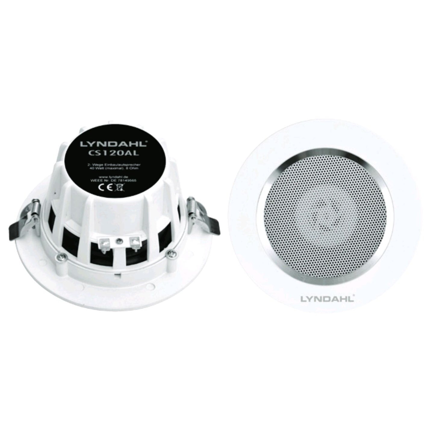 LYNDAHL CS120AL Design 2-Wege Deckenlautsprecherpaar 120 mm, Aluminium