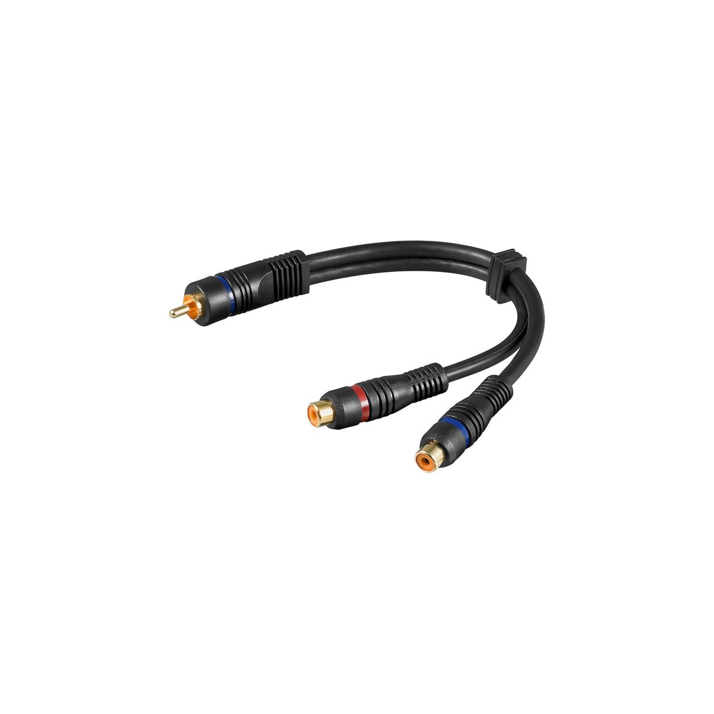 Adapterkabel (Y-Verteiler) 1 Cinchstecker auf 2 Cinchkupplungen