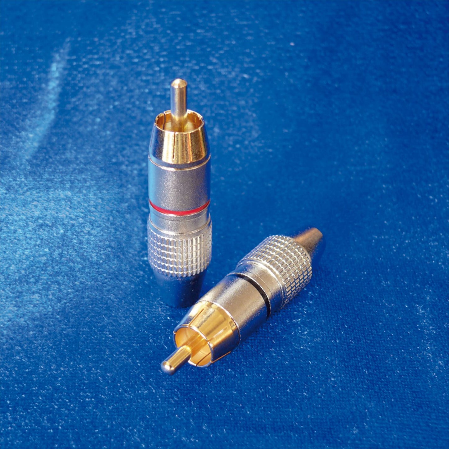 Cinchstecker hochwertige Metallausführung, Rot