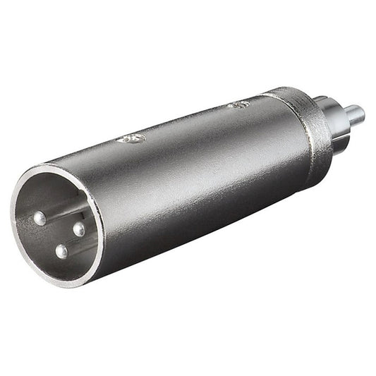 Kurzadapter XLR Stecker, 3polig auf Cinchstecker