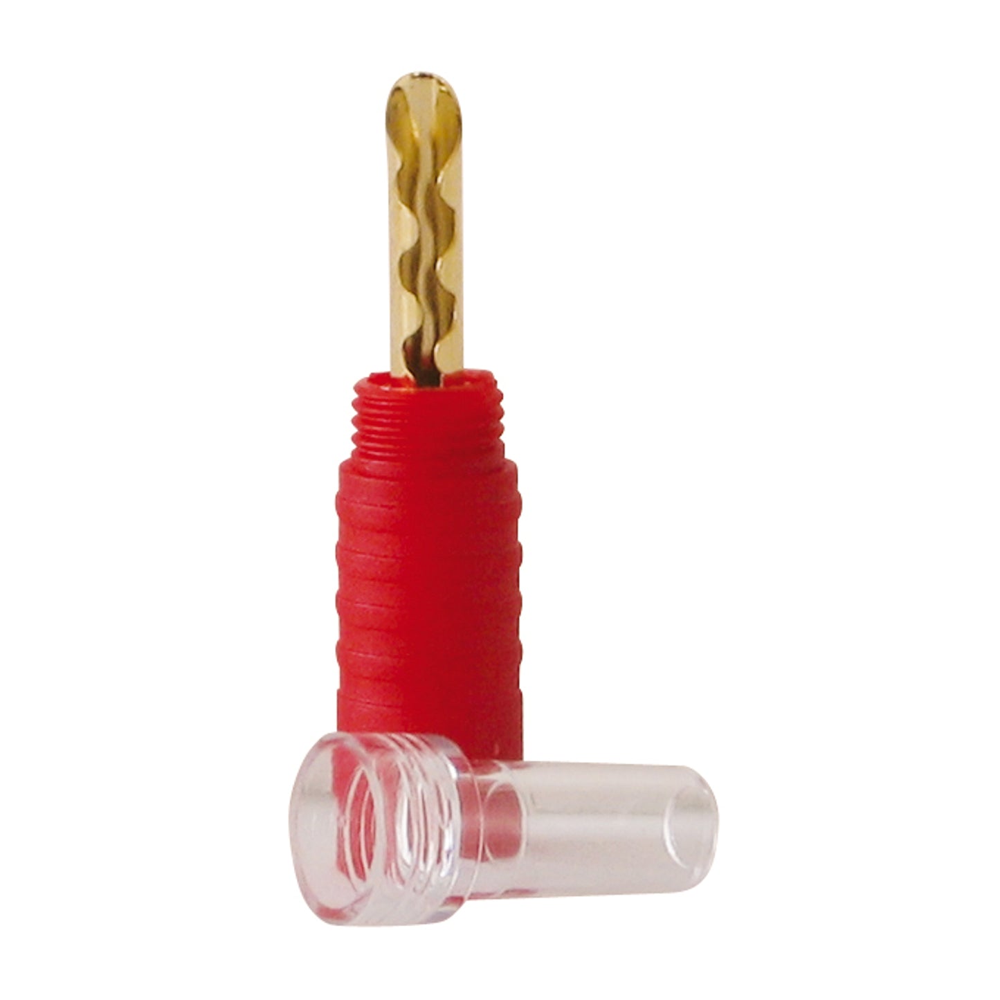 Dynavox High-End Bananenstecker, Mittelbefestigung, Rot