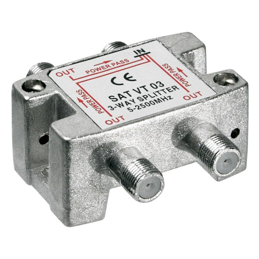 3fach SAT - Verteiler (Splitter), für  F-Steck