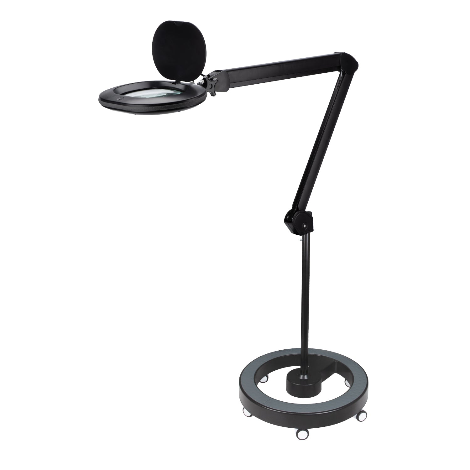 Lumeno 861X Lupenleuchte/Arbeitsplatzlampe 60 LEDs ovale Linse, grau oder schwarz