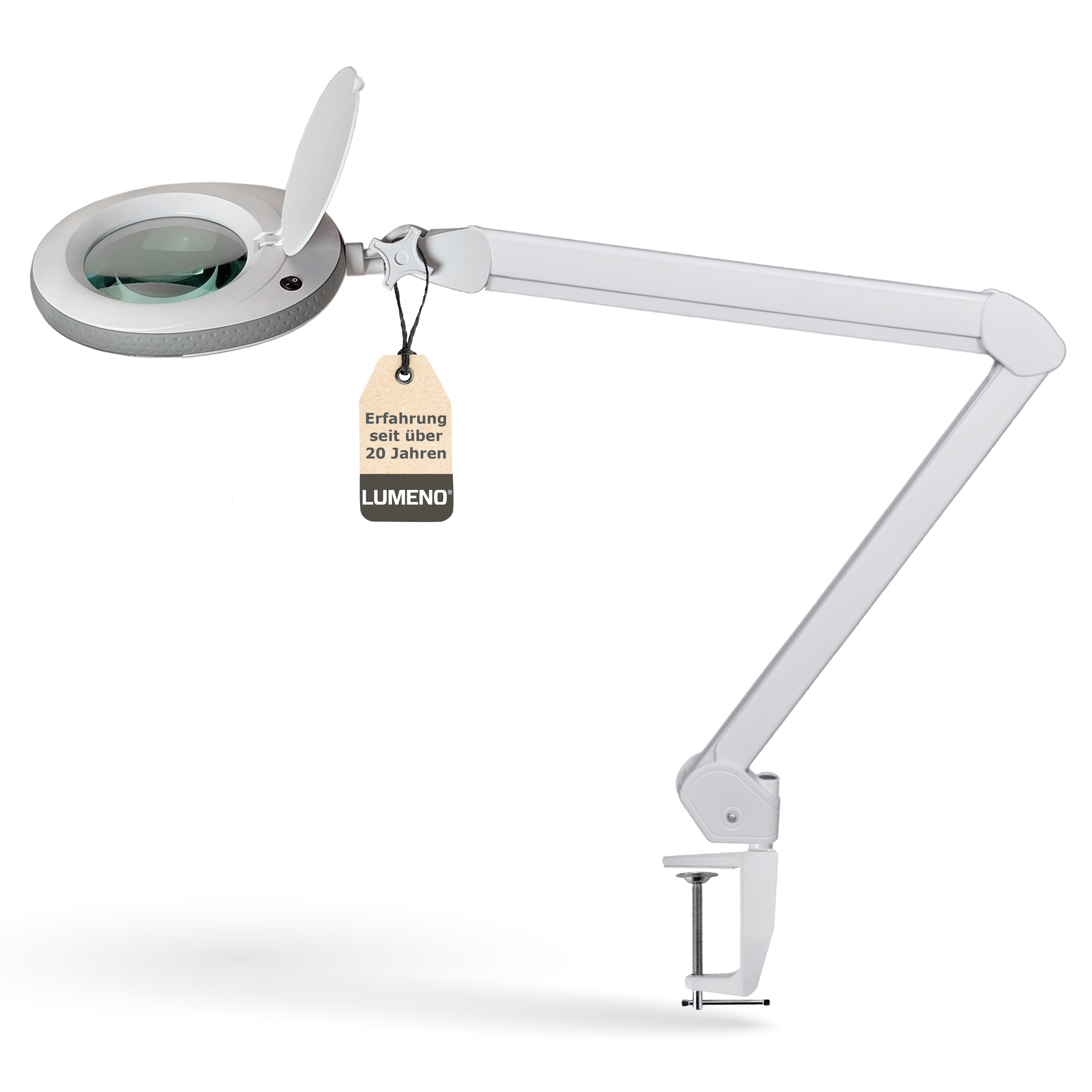 Lumeno 7213/15/18 Lupenleuchte/Arbeitsplatzlampe 60 LEDs mit 127 mm Linse, grau, grün oder schwarz