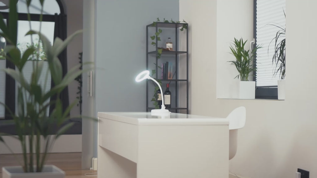 Lumeno 680X LED Klemmleuchte mit 30 SMD-LEDs, 6 Watt und 550 Lumen, schwarz oder weiß