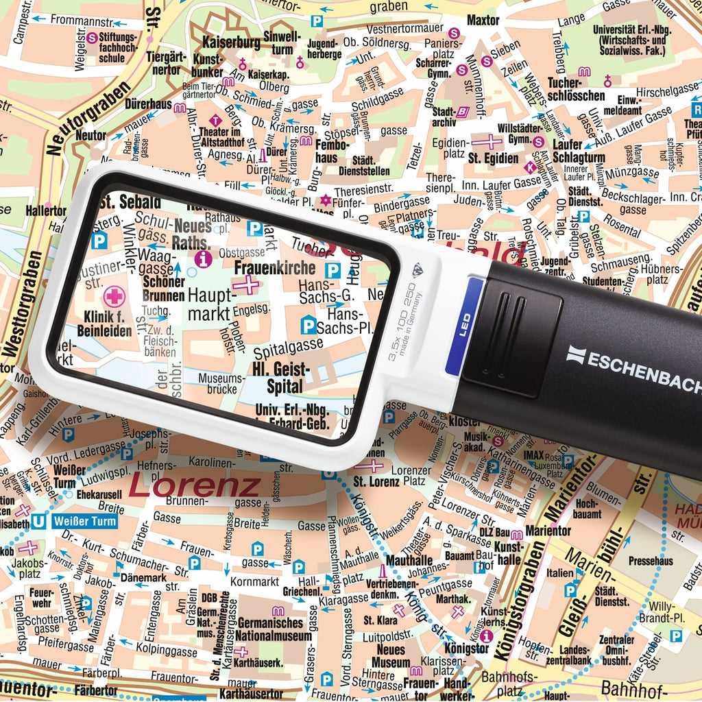 Eschenbach Leselupe mobilux LED rechteckige Handlupe mit Licht versch. Varianten