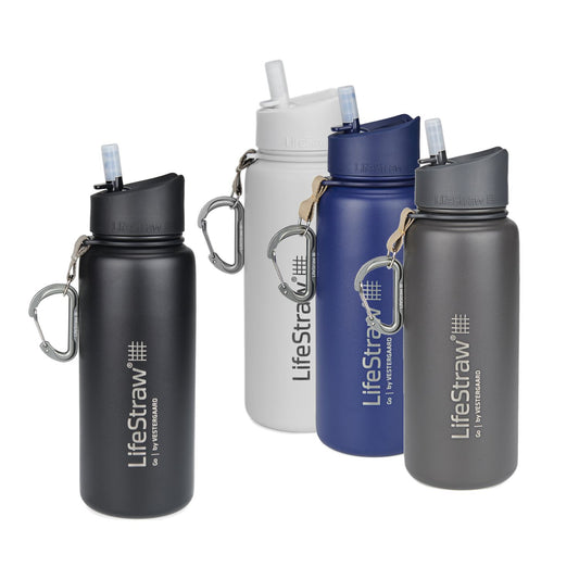 LifeStraw Go Stainless Steel Edelstahlflasche isoliert mit Filter versch. Farben