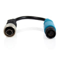 Caratec Monitor-Adapter 6-polig auf Metallschraubstecker, Schwarz