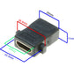 Lyndahl LKPA008 gerader HDMI Einbauadapter, HDMI 1.4 F/F Paneladapter,vergoldet