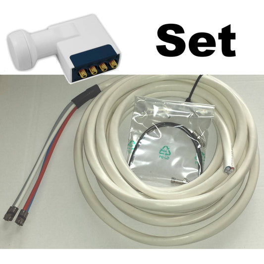 Wittenberg Sat Set Quattro 2 in 1, 4 m Quattro-Kabel 100dB und 1 Quad LNB 0,1dB