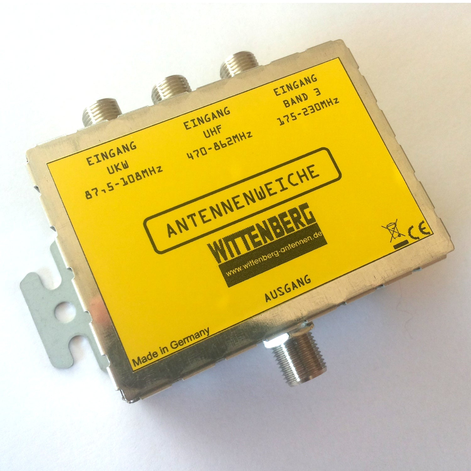 Wittenberg Antennenweiche 3 in 1 für UKW DAB UHF im Metallgehäuse