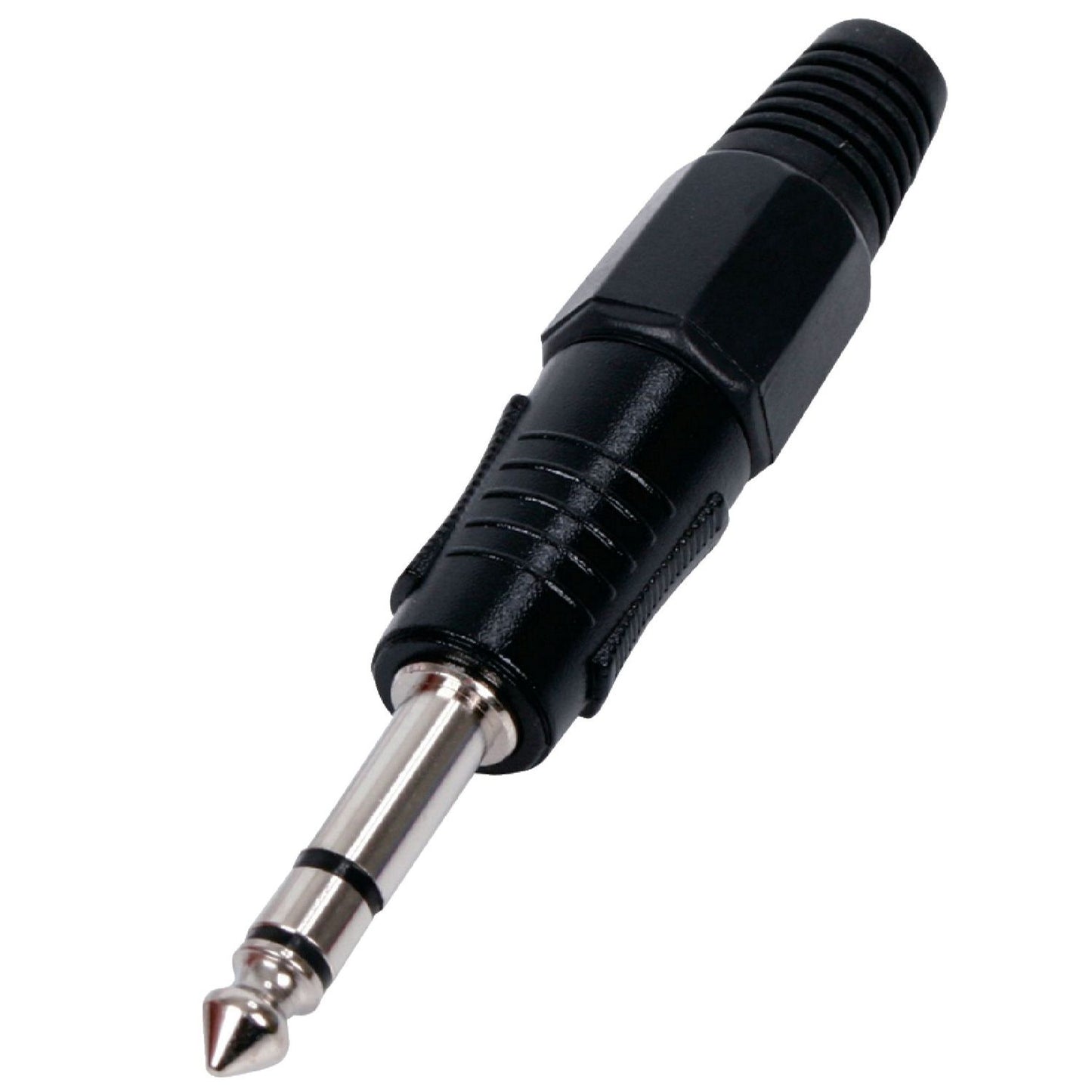 Klinkenstecker 6,3mm Stereo Metallausführung Schwarz