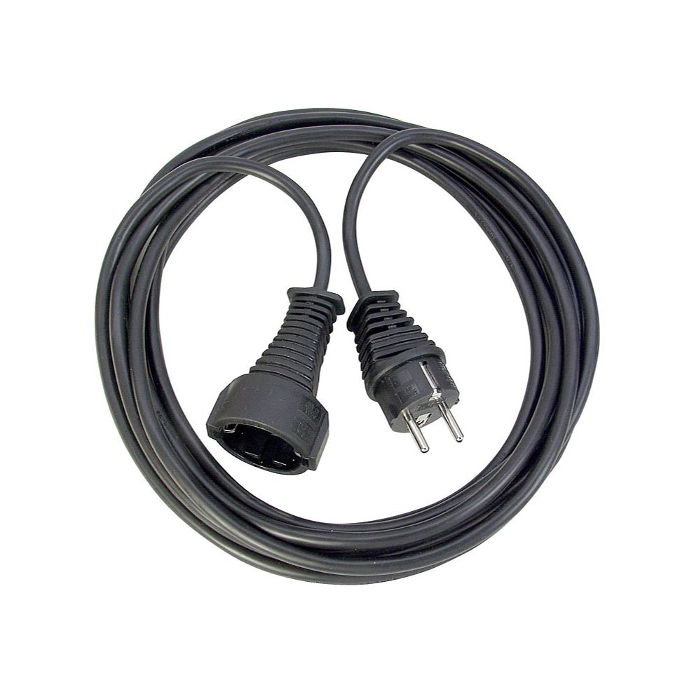 Brennenstuhl Verlängerungskabel in Schwarz/Weiß, Schutzkontaktstecker/-kupplung