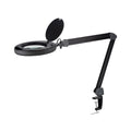 Lumeno LED Lupenleuchte Serie 851X mit 152 mm Echtglaslinse, dimmbar, grau oder schwarz