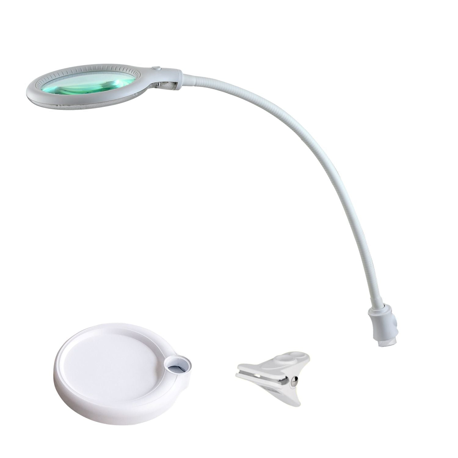 Lumeno 680X LED Klemmleuchte mit 30 SMD-LEDs, 6 Watt und 550 Lumen, schwarz oder weiß