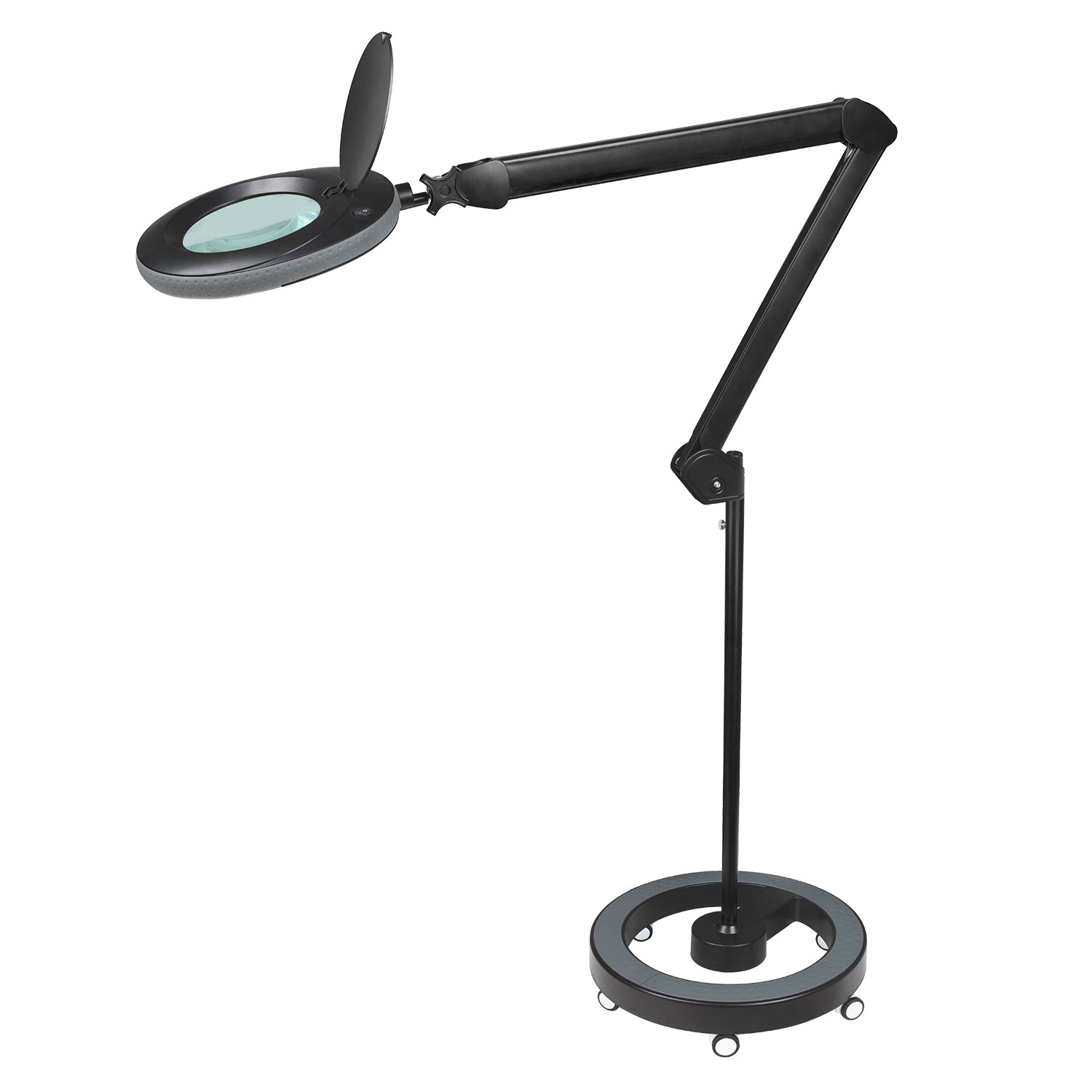Lumeno 7213/15/18 Lupenleuchte/Arbeitsplatzlampe 60 LEDs mit 127 mm Linse, grau, grün oder schwarz