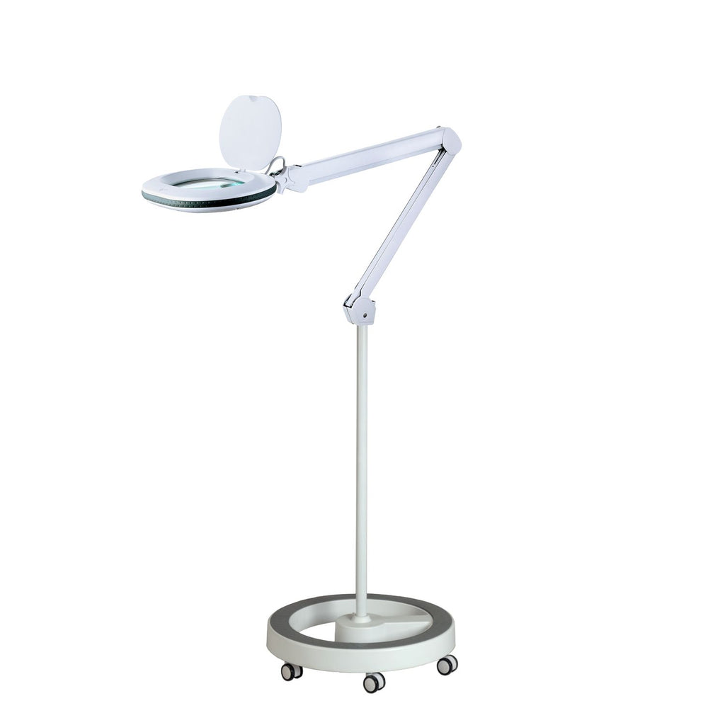 Lumeno 861X Lupenleuchte/Arbeitsplatzlampe 60 LEDs ovale Linse, grau oder schwarz