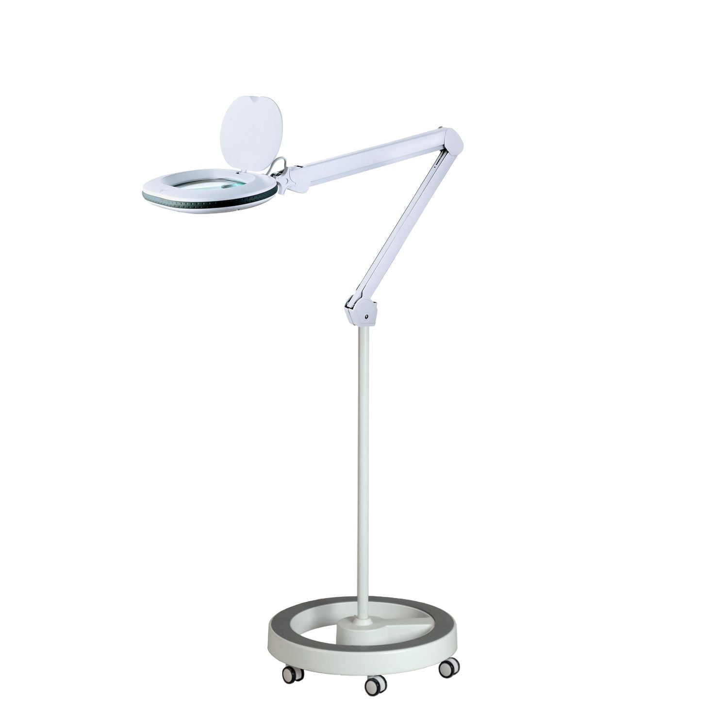 Lumeno 861X Lupenleuchte/Arbeitsplatzlampe 60 LEDs ovale Linse, grau oder schwarz