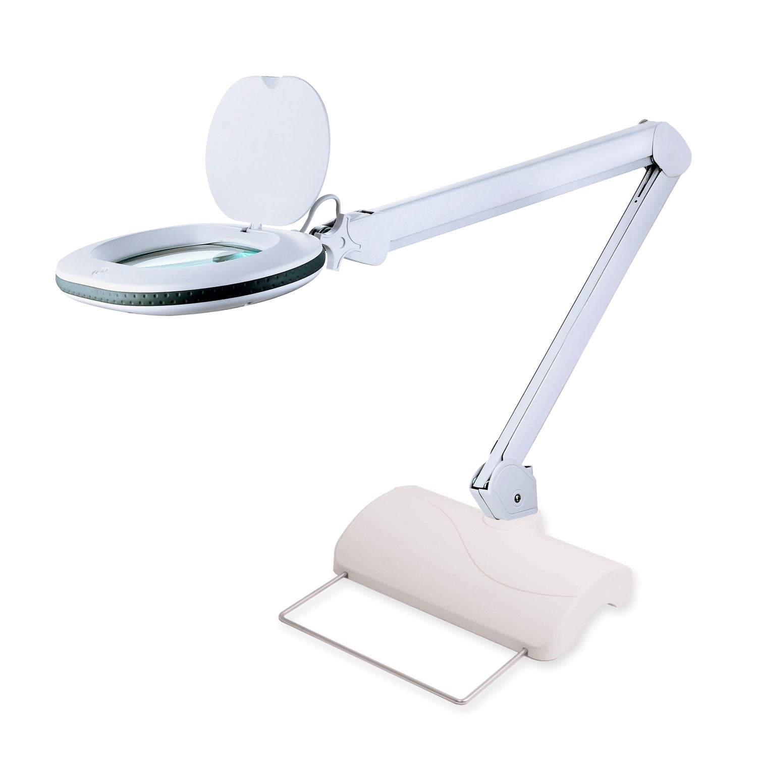 Lumeno 861X Lupenleuchte/Arbeitsplatzlampe 60 LEDs ovale Linse, grau oder schwarz