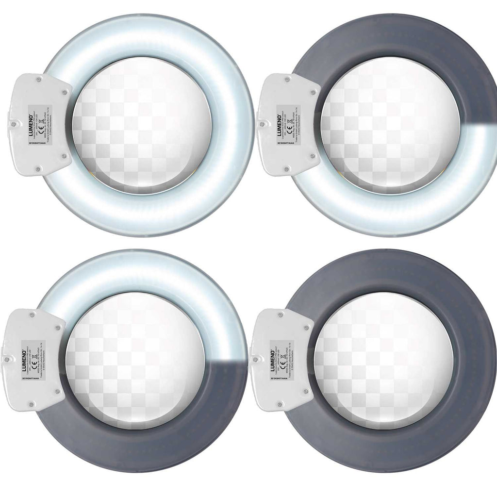 Lumeno 824XPRO LED-Lupenleuchte dimmbar mit 177 mm Linse, Segementschaltung und Metallgehäuse