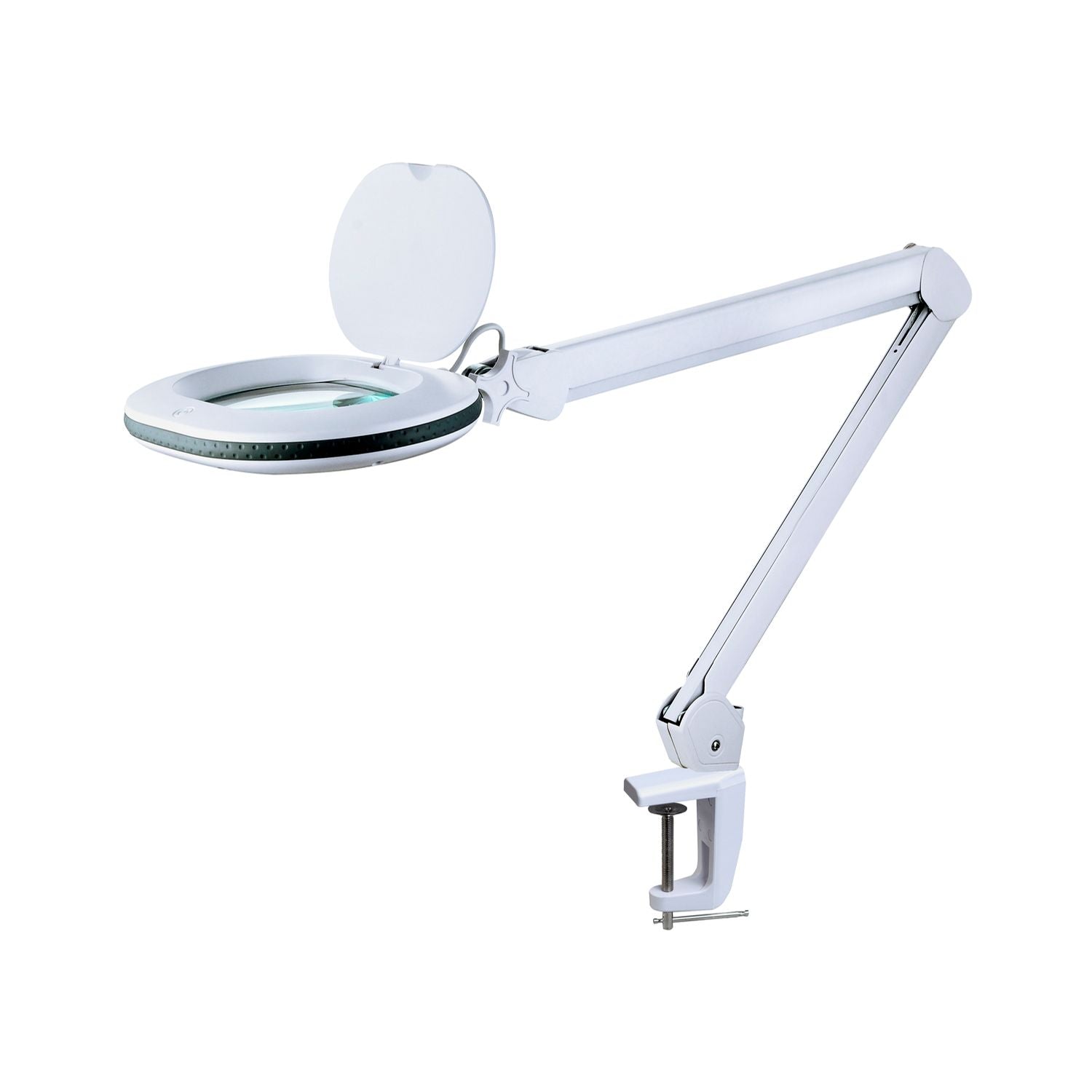 Lumeno 861X Lupenleuchte/Arbeitsplatzlampe 60 LEDs ovale Linse, grau oder schwarz