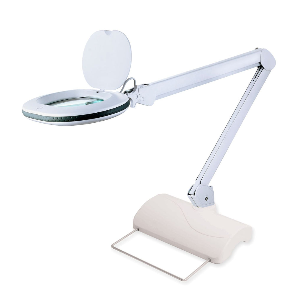 Lumeno 861X Lupenleuchte/Arbeitsplatzlampe 60 LEDs ovale Linse, grau oder schwarz