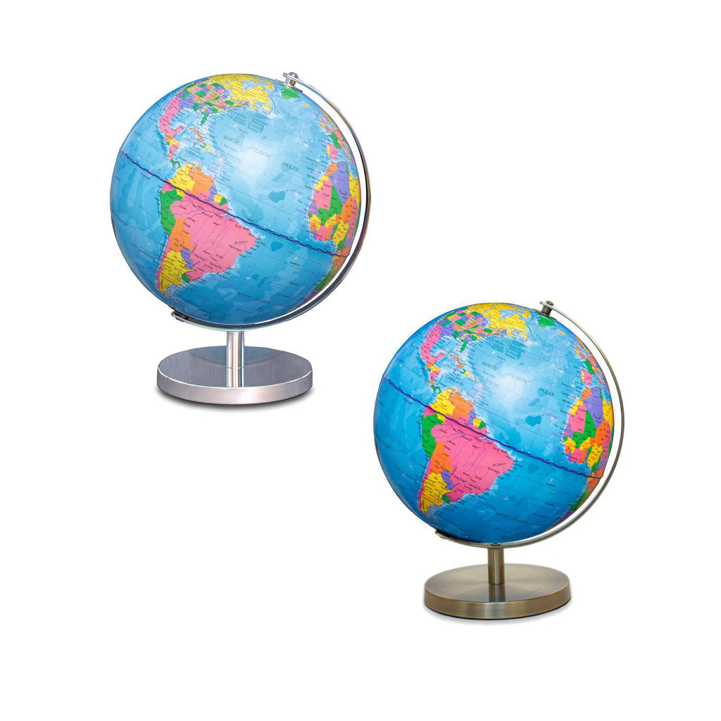 Magellan Albion Leuchtglobus mit Metallfuss und Meridian
